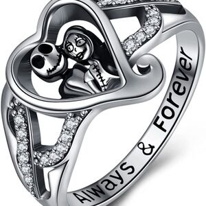** LIMITED REMAINING** 18k Diamond Nightmare Before Christmas Heart Ring